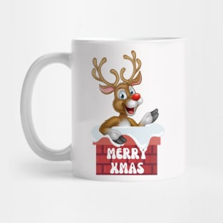 Rudolph on the chimney Mug